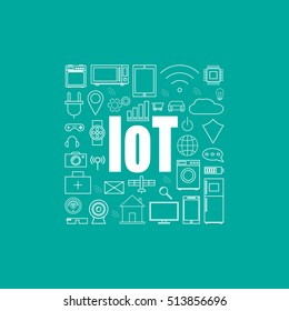 Internet of things and smart home illustration. Vector
