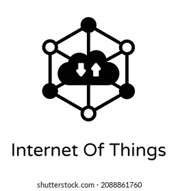 Internet of things solid icon, editable vector 