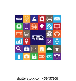 Internet of things square illustration