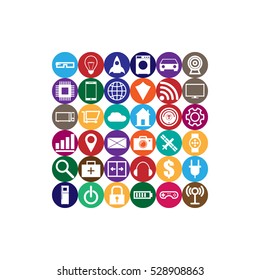 Internet of things square illustration