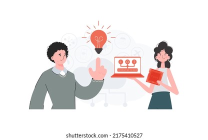 Internet of Things Team. IoT concept. Good for websites and presentations. Vector illustration.