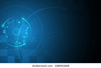 internet of things tech innovative concept background eps 10 vector