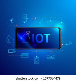 Internet of things technology, Smart home concept. 