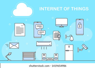 Internet of things technology, Smart home concept. 