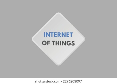 Internet der Dinge Text-Button. Internet der Dinge Symbol Etikettenaufkleber Web-Buttons