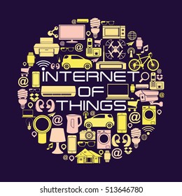 Internet of Things vector concept illustration.Internet of things background.