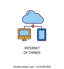 Internet Of Things Vector Filled Outline Icon Design illustration. Fintech Symbol on White background EPS 10 File