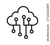 Internet of things vector icon. cloud service illustration sign. communication symbol.