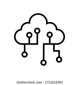 internet of things vector icon. cloud service illustration sign. communication symbol.