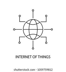 Internet of Things vector icon or design element in outline style