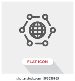 Internet of things vector icon, IOT symbol. Modern, simple flat vector illustration for web site or mobile app