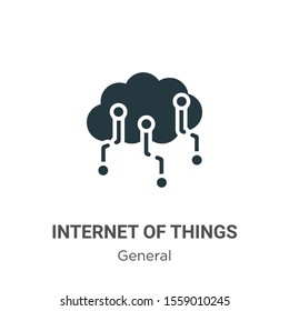 Internet of things vector icon on white background. Flat vector internet of things icon symbol sign from modern general collection for mobile concept and web apps design.