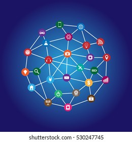 Internet of things vector illustration