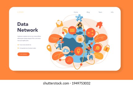 Internet der Dinge Web-Banner oder Landing-Seite. Cloud-Idee