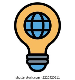 internet thinking icon line vector illustration . education . technology
