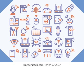 diseño de icono de línea de pensamiento de internet para descargar