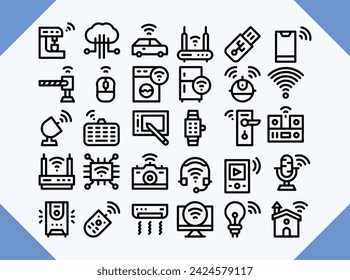 internet thinking line icon design for download