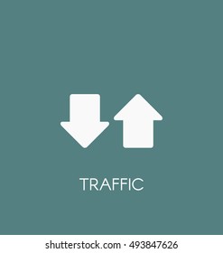 Internet traffic icon vector illustration.