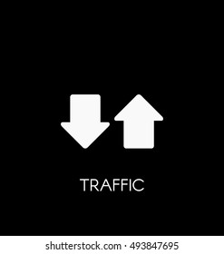Internet traffic icon vector illustration.
