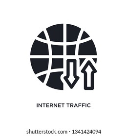 internet traffic isolated icon. simple element illustration from technology concept icons. internet traffic editable logo sign symbol design on white background. can be use for web and mobile