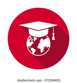 Internet training flat icon