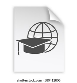 Internet training icon, vector illustration. Flat design style