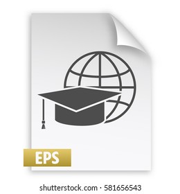 Internet training icon, vector illustration. Flat design style
