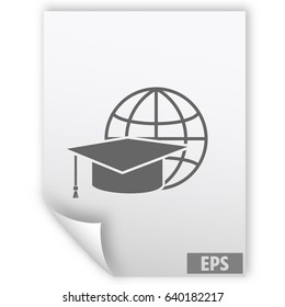Internet training icon, vector illustration. Flat design style