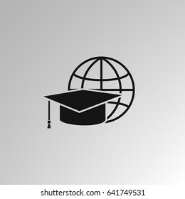 Internet training icon, vector illustration. Flat design style