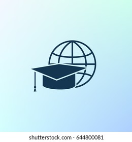 Internet training icon, vector illustration. Flat design style