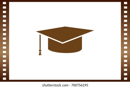 Internet training icon, vector illustration. Flat design style