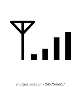 icono del Vector de señal del transmisor de internet