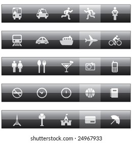 Internet and Travel Icon Set.
