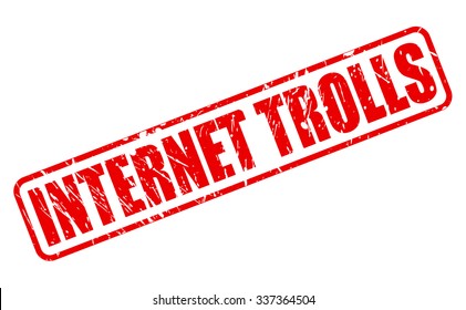 INTERNET TROLLS red stamp text on white