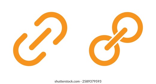 Internet URL or webpage link icons set. Link, share link, external link, database, icon symbol eps 10