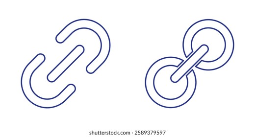 Internet URL or webpage link icons set. Link, share link, external link, database, icon symbol eps 10