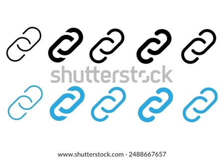 Internet URL or webpage url link icons set. Link, share link, external link, database, icon set. URL icons. Wireless and wifi icon. Wi-fi signal symbol
