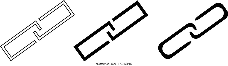 Internet URL or webpage url link line art icon for apps and websites