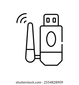 Internet Usb vector icon stock illustration