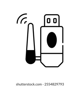 Internet Usb vector icon stock illustration