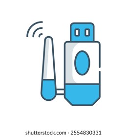 Internet Usb vector icon stock illustration