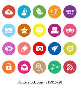 Internet useful flat icons on white background, stock vector