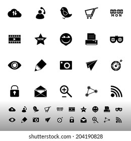 Internet useful icons on white background, stock vector