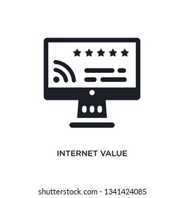 internet value isolated icon. simple element illustration from technology concept icons. internet value editable logo sign symbol design on white background. can be use for web and mobile