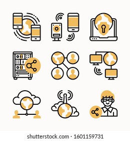 Internet vector Color icons set