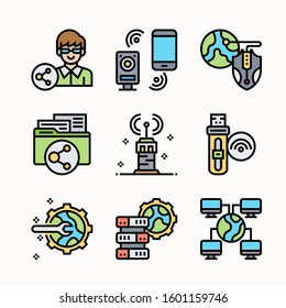 Internet vector Color icons set