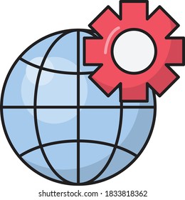 internet vector color line  icon 
