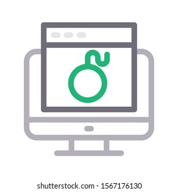 internet vector  colour  line icon 