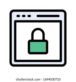 internet vector flat color icon 