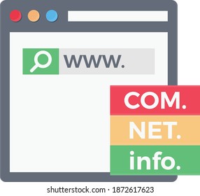 internet vector flat colour icon